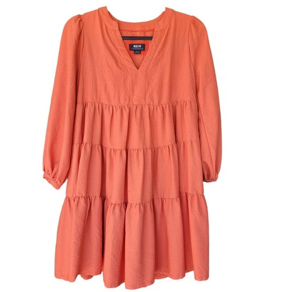 Maeve Dresses Maeve By Anthropologie Amber Tiered Ruffle Tunic Dress Sz XS - Picture 1 of 15